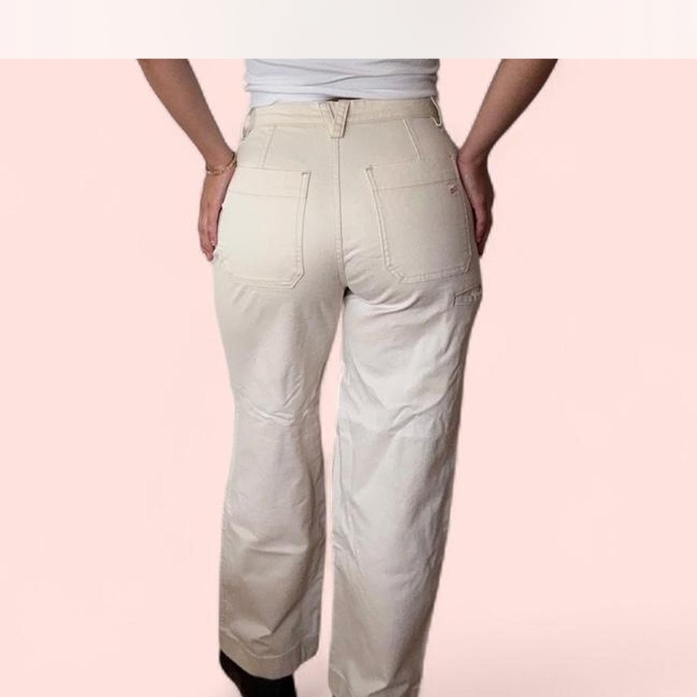 Duluth Trading Co Cream Regular Fit Pants